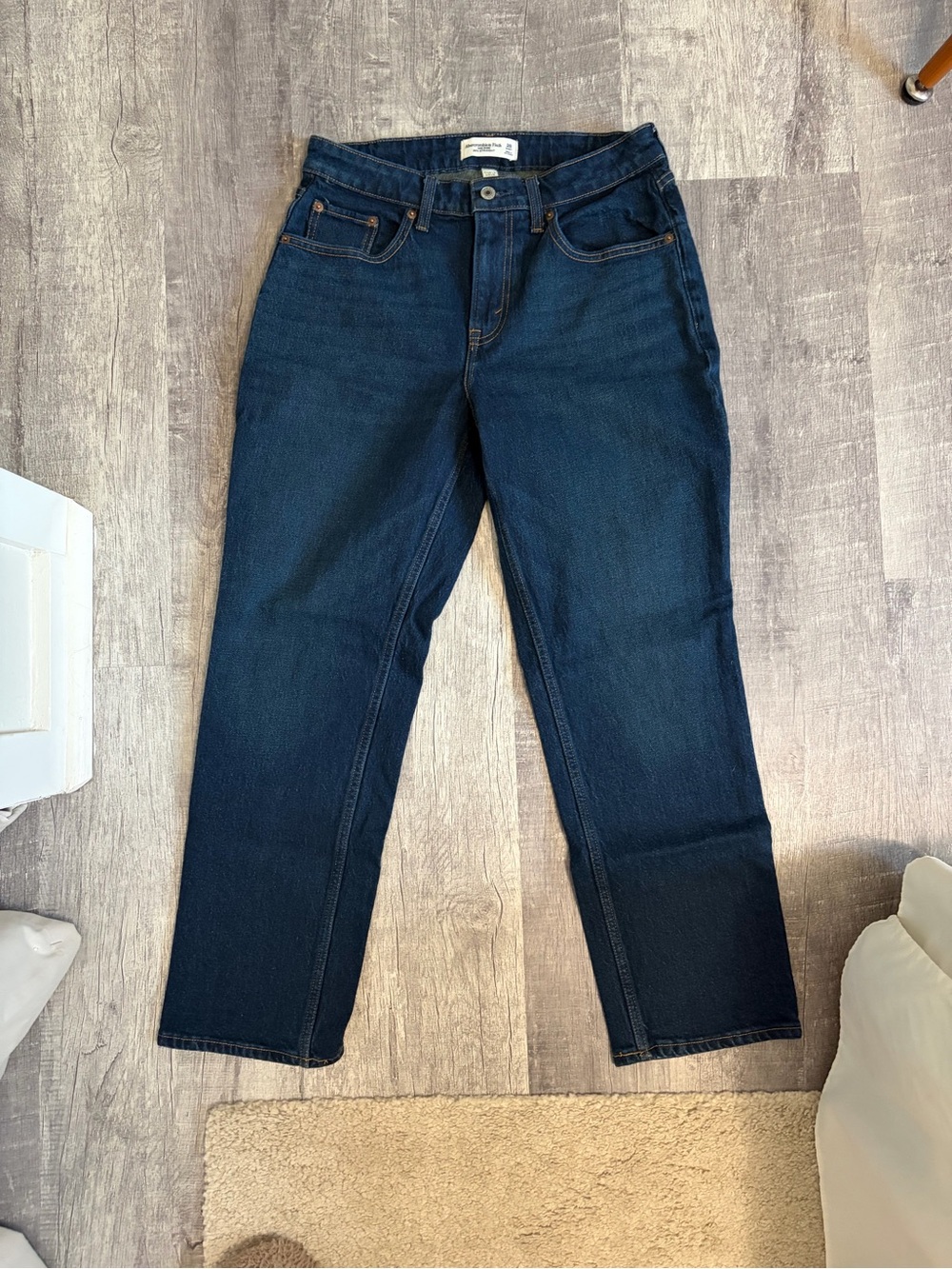 Abercrombie Dark Blue Denim Jeans - Classic Straight Fit